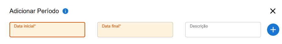 Adicionar período
