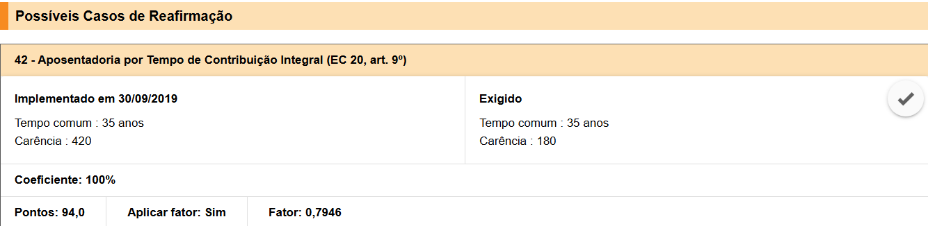 Análise Reafirmação da DER