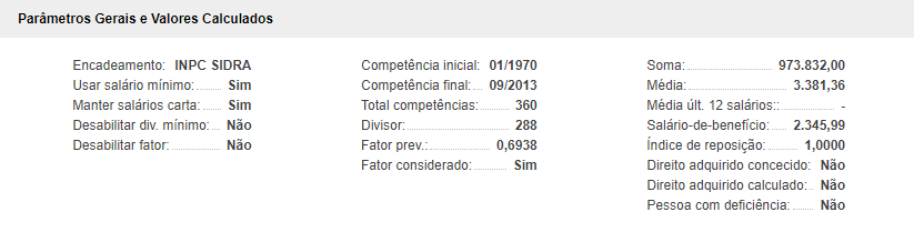 Bloco parametros