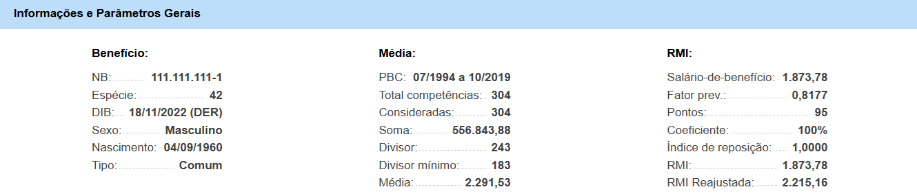 Informações e parâmetros RMI