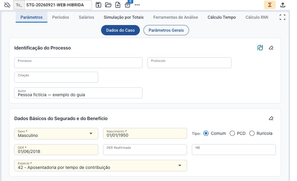Tela principal